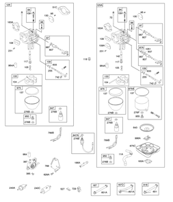 Carburetor, Fuel Pump, Fuel Filter, Fuel Hose Diagram and Parts List for 305777-0132-B5 200000 - 399999 Briggs and Stratton Engine